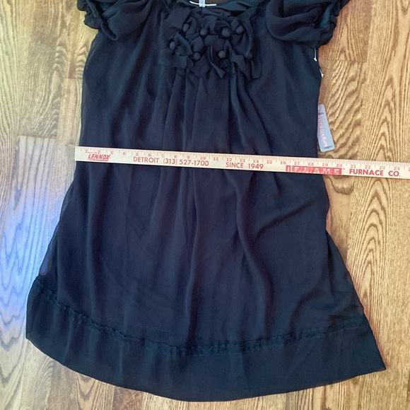 NWT Lucca Couture L black mini dress sweet girl dark Academia goth embellished - Picture 13 of 16